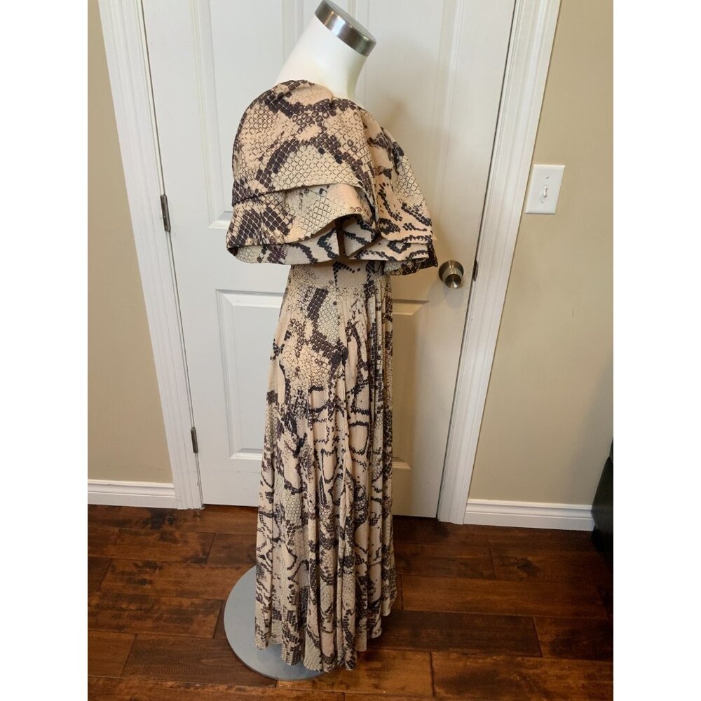Solace London Brown Python Snake Print Rosa Maxi … - image 3